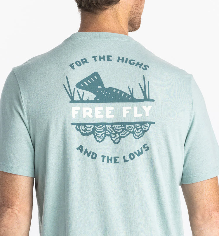 Highs & Lows Tee - Heather Ocean Mist