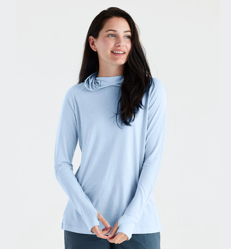 Women's Bamboo Lightweight Hoodie II - Clear Sky