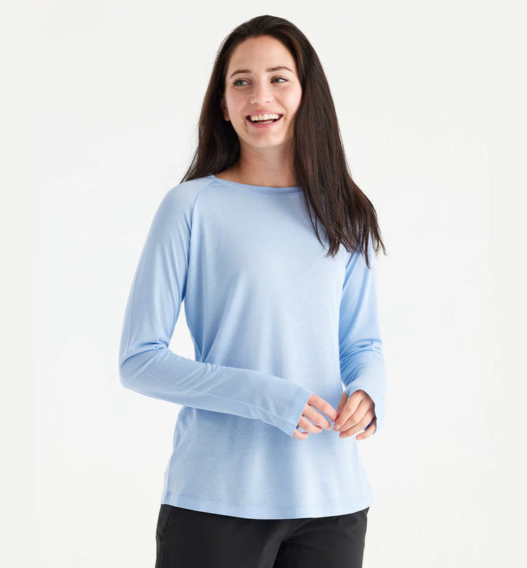 Women's Bamboo Lightweight Long Sleeve II - Clear Sky