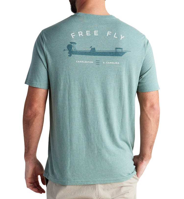 Lowcountry Skiff Tee - Heather Sabal Green