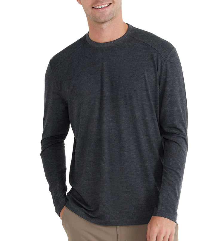 Men's Bamboo Shade Long Sleeve - Heather Black