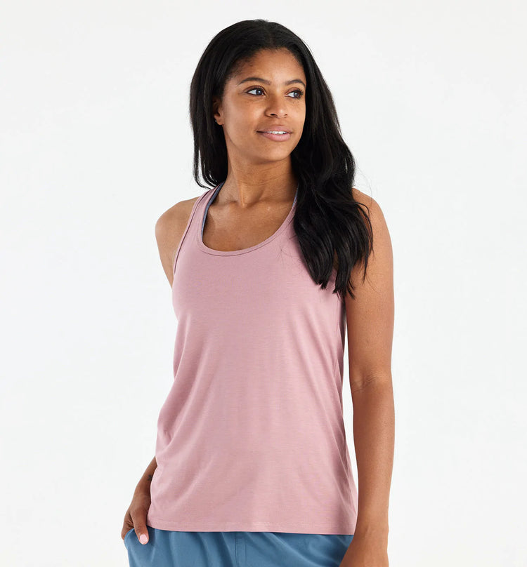 Women's Bamboo Motion Racerback Tank - Ash Rose