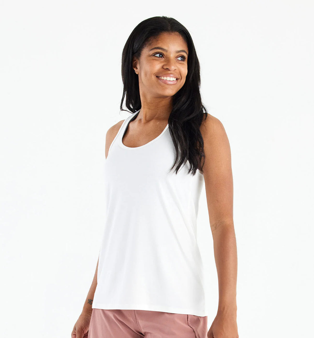 Women's Bamboo Motion Racerback Tank - Bright White