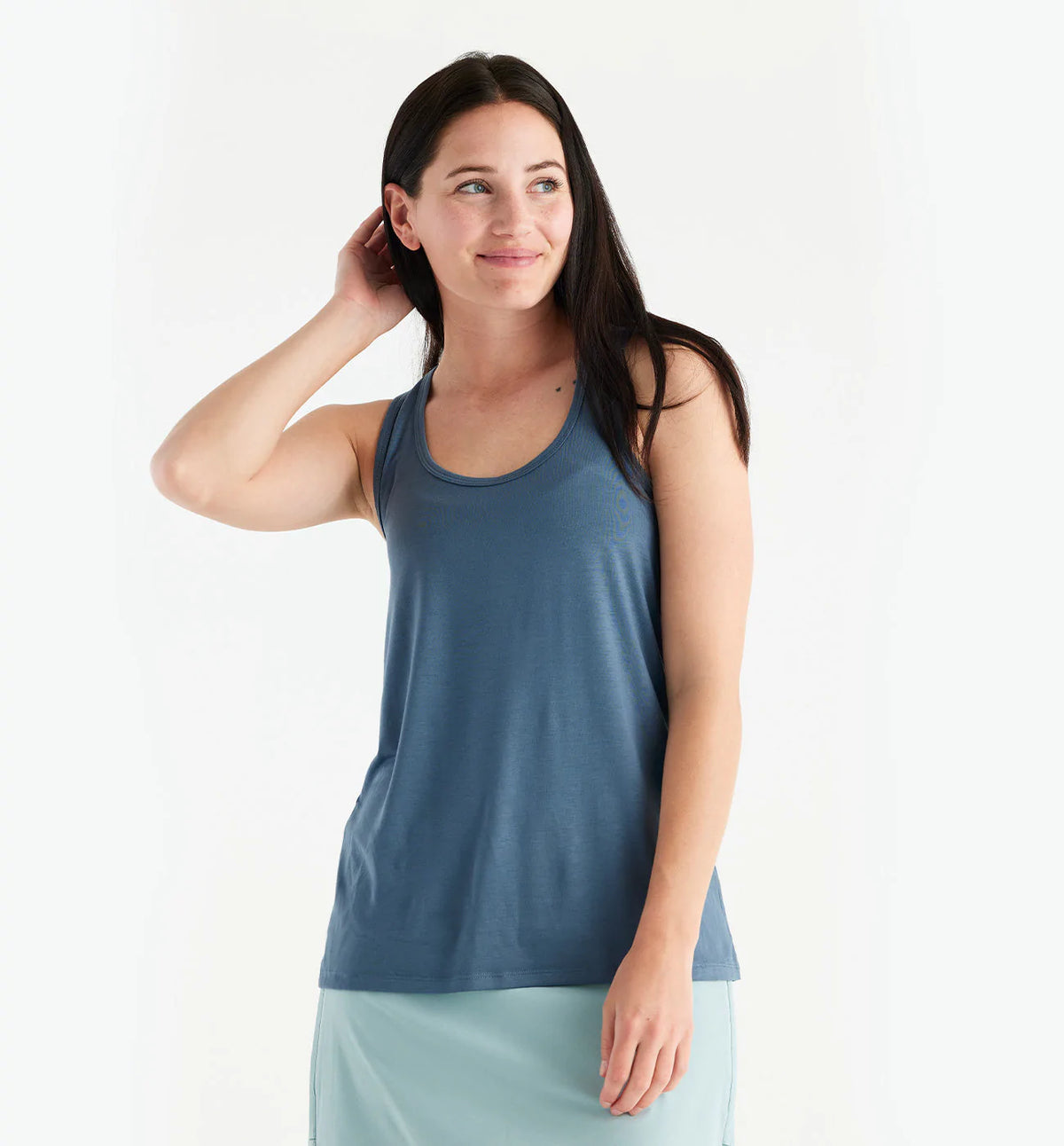 Women's Bamboo Motion Racerback Tank - Slate Blue