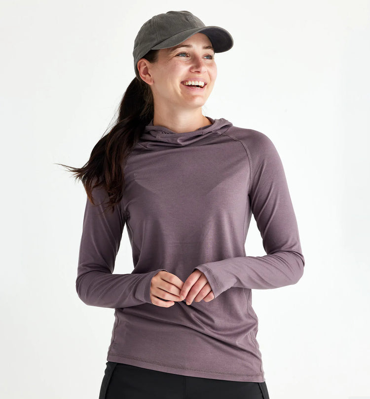 Women's Bamboo Shade Hoodie - Purple Peak