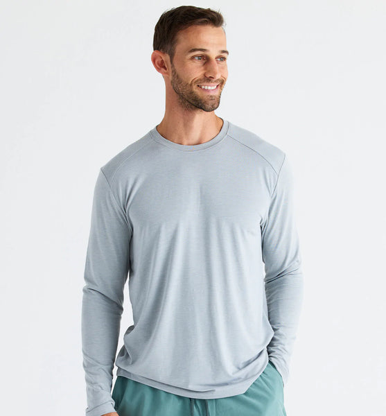 Free Fly Men's Bamboo Shade Long Sleeve Shirt - Heather Aspen Grey