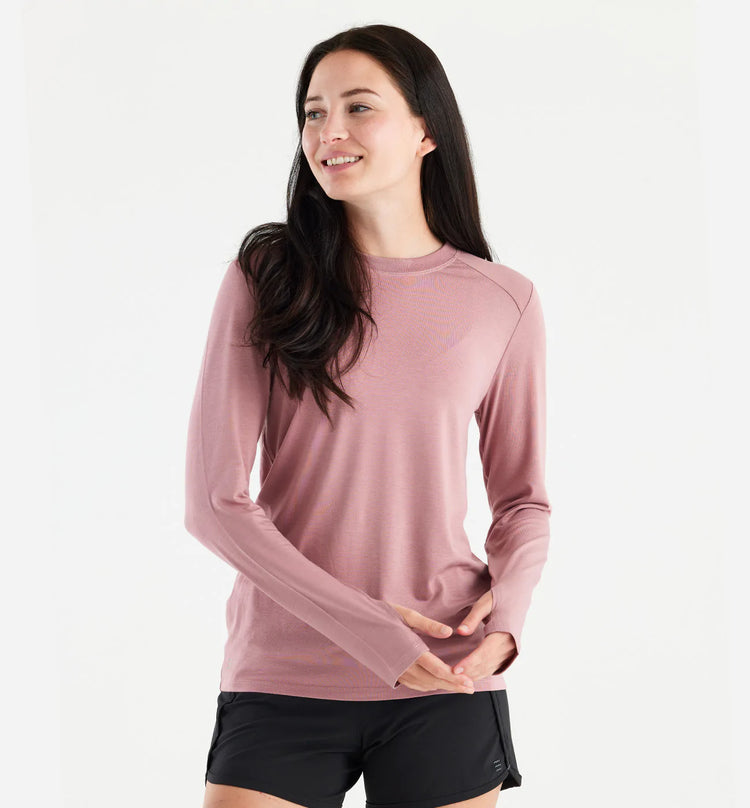 Women's Bamboo Shade Long Sleeve II - Ash Rose