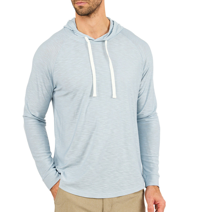 Men's Bamboo Slub Hoodie - Bay Blue