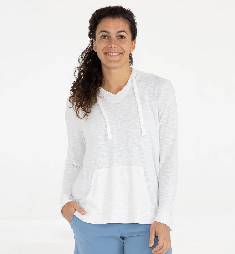 Women's Bamboo Slub Hoodie - Sea Salt