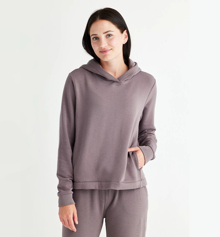 Women's Bamboo Thermal Fleece Hoodie - Purple Peak