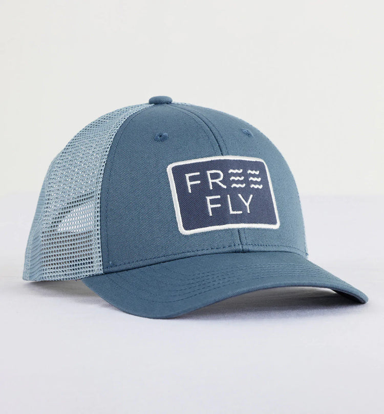 Wave Trucker Hat - Slate Blue